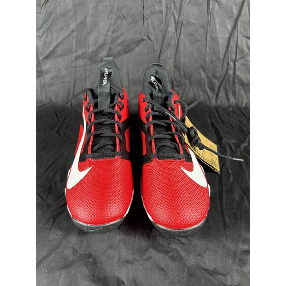 Nike Alpha Huarache 4 Keystone Low Shoes Mens 10 Red Black White Baseball Cleats main image 4